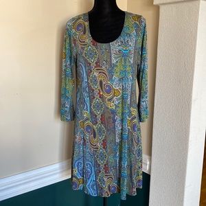 Colorful paisley dress, sz large